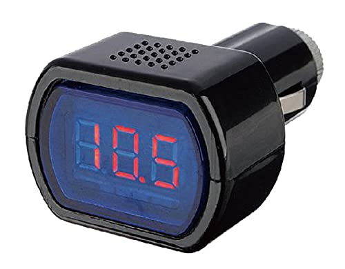 ZIYAN Voltmètre de testeur de batterie allume-cigare LED indicateur de tension de voiture 12 V 24 V