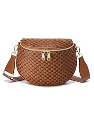 Woven Bum Bag - Brown Coffee
