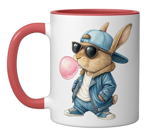 Cool Daddy Easter Bunny Kids Boys Dad Funny Men Easter Ceramic Mug, Red/White by Easter Outfit Men Adult Teen Boys Toddler Clothes - Used condition - US$13.94