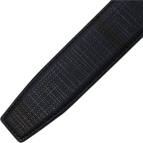 Men's Leather Ratchet Belt Strap without Buckle, Men's Belt 3.5cm Cowhide Lychee Pattern Casual Breathable Belt4