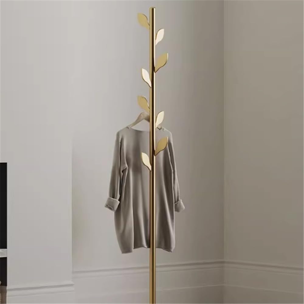 Garderobenständer stabil Freistehende Garderobenständer Gold Modern Metall Flur Baum Home Organizer Kleidung Lagerregale Schlafzimmer Wohnzimmer für Wohnzimmer, Schlafzimmer, Büro