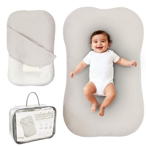 Aila + Aiden Baby Lounger | Organic Cotton Infant Lounger | Adjustable & Portable Floor Lounger |...