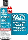 Nature Clean All Natural Dishwasher Rinse Aid Cleaner, Liquid Dishwasher Rinse Agent for Spot-Free Glass & Cutlery in Hard Water, Non Toxic Dish Washer Rinse Aid & Stain Remover, 8 oz/250ml, Pack of 1