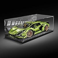 Tirff Acrylic Display Case Compatible with Lego 42115 Lamborghini Sián FKP 37, Display Case Dustproof Showcase Display Case for 42115 (Without Model Kit)