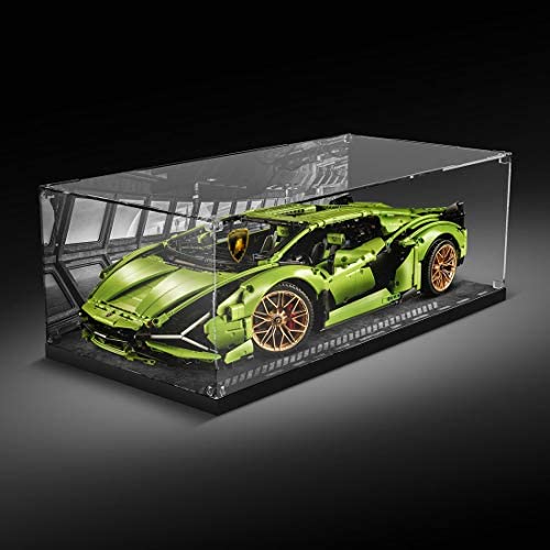 Tirff Klar Acrylic Display Case Compatible With Lego 42115 Lamborghini Sián Fkp 37, Dustproof Showcase For 42115 (Without Model Kit) (Type B)