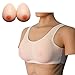 Produktbild GTTBS-jx Silikon-Brustprothese 2-in-1-Einsätze Formen Taschen-BH Waterdrop Gefälschte Brustmastektomie-BHS Prothesenset für Crossdresser CD Dresser Transgender,Skintone,Ecup