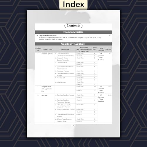 Image of Examcart Bank Clerk & PO Quantitative Aptitude PYQs Book 2026 By Vikash Jangid | Type & Level-wise 24 Chapters & 2600+ Previous Year Questions | SBI, IBPS, RBI, LIC & All Banking Exams (English)