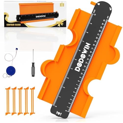 DODOWIN 10 Inch Contour Gauge with Lock, Gifts for Men, Dad and Husband