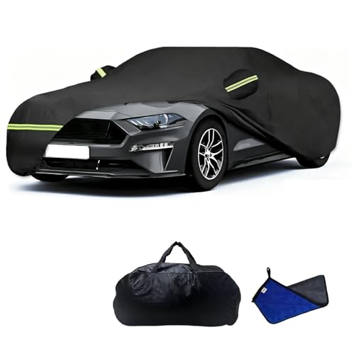 Image of 2026 Upgraded Car Cover for Ford Mustang EcoBoost, GT, Dark Horse, Premium 1994-2026, Waterproof Full Exterior Windproof Snow Proof Rain Sun Hail Protection with Door Zipper & Inner Cotton