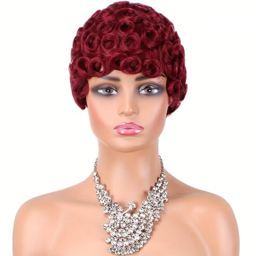 Glueless Pixie Cut Human Hair Wig for Women - 180%