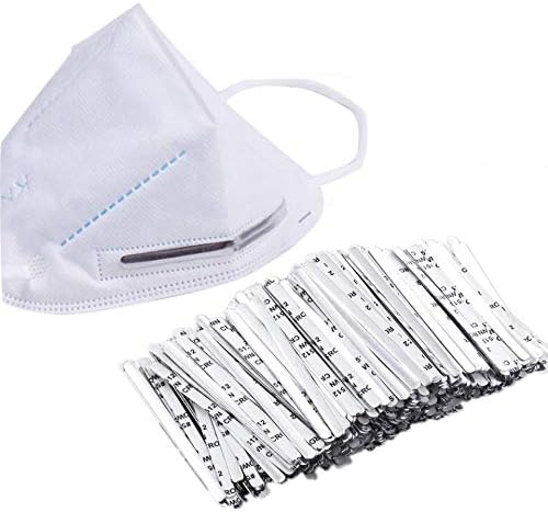 100ct Nose Wire with Adhesive/Aluminum Strips Nose Bridge /9cm Metal Nose Wires for DIY Mask/Flat Mask Aluminum Wire