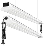 ELEKICO Super Bright 60W Led Shop Lights 4FT 2-Pack| Ceiling Or Hanging Mount| 5000K 9000lm Linkable 4' Led Ceiling Garage Lighting Light Fixtures for Garage Shop Workshop Barn Lighting