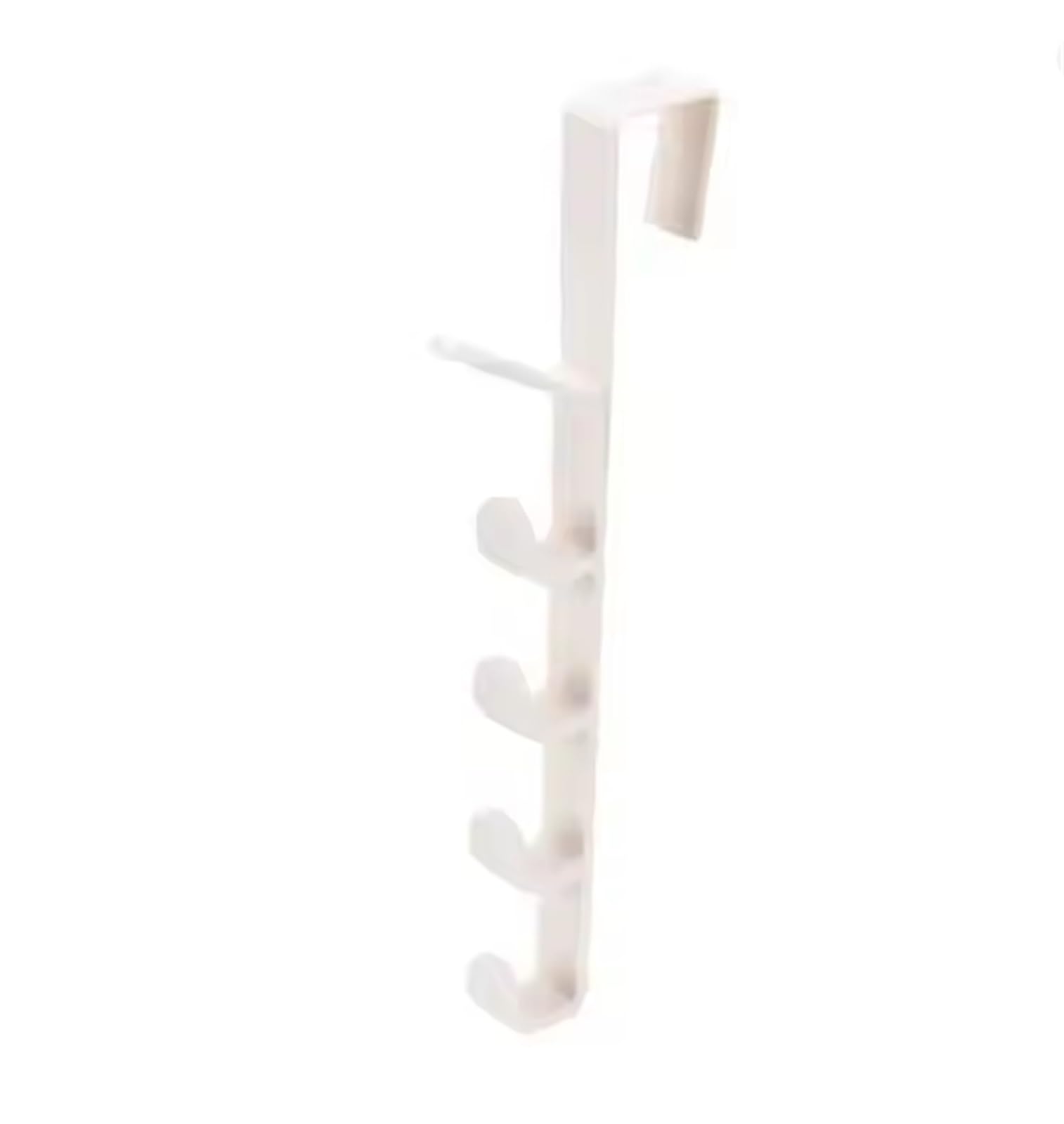 Ryqzhhy White Coat Hooks Door Mount Hook Rack Multifunctional Home Storage Hanger(White)