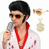 PUREHAIR Men's 50s Rock Style Costume Wig