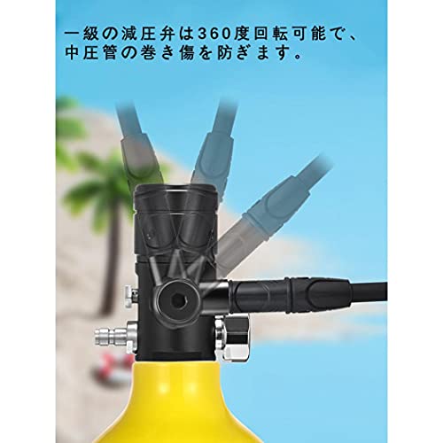 ダイビング酸素ボンベセット 酸素シリンダ 1L アルミニウム