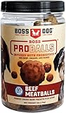 Boss Dog Boss Proballs Meatball Treats for Dogs & Cat, Beef Recipe, 6 oz Jar