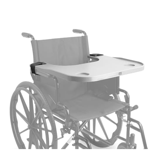 PEPE Mobility - Wheelchair Tray with Cup Holder, Removable, Easy to Install, Wheelchair Table for Adults