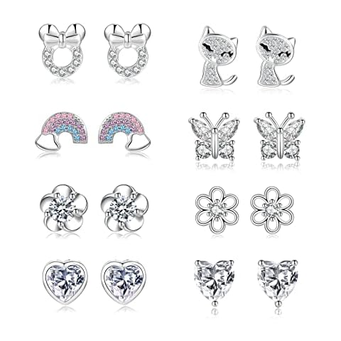 925 Sterling Silver Earrings Set for Girls Cover