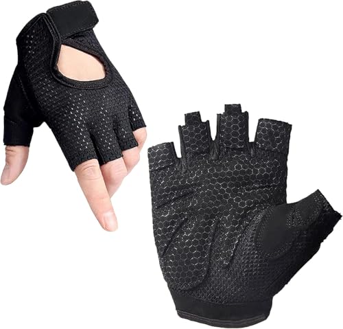Genérico Guantes de Gimnasio, Transpirables, Antideslizantes, para Hombres y Mujeres, Levantamiento de Pesas, Culturismo, Ciclismo, Fitness