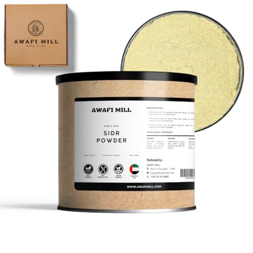 AWAFI MILL Seder Sidr Dried Leaves Powder | Natural Herbs | (Lote Tree Jujube Ziziphus Spina Christi Christ Golchin Lotus) - 100 g | 3.5 Oz