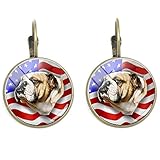 geisha bilder zeichnungen Farbe: Bronze. Klassische japanische Vintage Schönheit Geisha Bild Glas Cabochon Runde Clip Ohrringe Drachen Ohrringe
