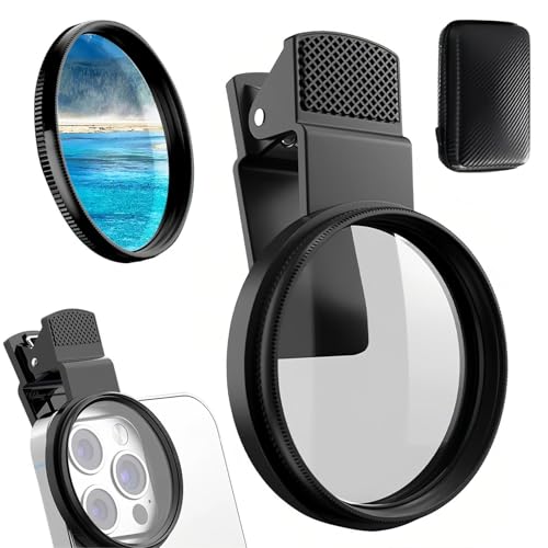 Image of CPL Filter for Mobile Set, 52mm Clip-On Polarizing Lens Filter Kit,Nd Filter for Mobile Compatible with Most Smartphones for Outdoor Photography