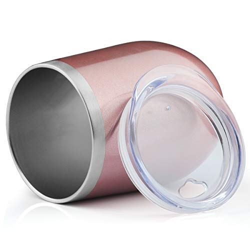 Tdyddyu 8Pack 12 Oz Stainless Steel Wine Tumbler With Lid,Wine Glass Tumbler Double Wall Vacuum Insulated Travel Tumbler Cup For Coffee, Wine, Cocktails, Ice Cream… (Combination Color 8Pack) #TOP6