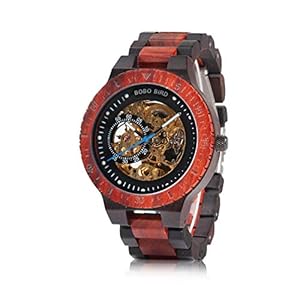 BOBO BIRD Mens Wooden Watches Luxury Mechanical Watch Lightweight Wood Band Timepieces for Men with Gift Box