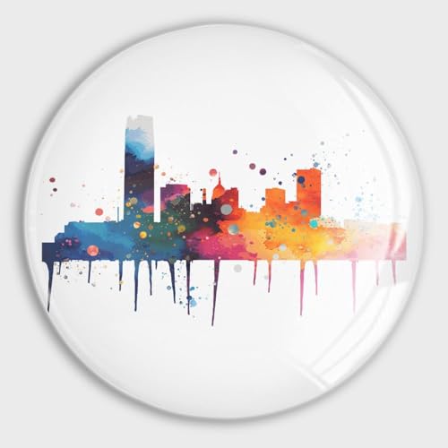 Aimants de réfrigérateur Oklahoma en verre : lot de 4 pour tableau blanc et bureau