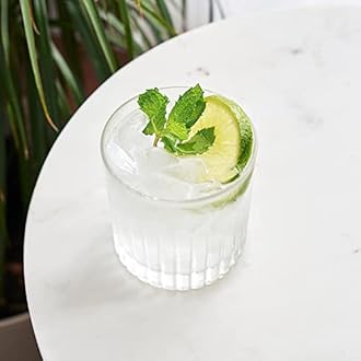 300ml Italian Premium Juice Glasses and Transparent Water Glass Medium Size Tumbler Glasses for Drinking Water and Cocktails, Diamond Design Glass Water Glass (Elegant, Set of 12)