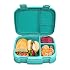 Bentgo Fresh Leak-Proof Bento Lunch Box, 4 Compartments, BPA-Free | Removable Divider, Portion Control, Durable Outer Shell, Microwave & Dishwasher-Safe Tray, BPA-Free (Aqua)