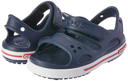 Sandália, Crocs, Crocband II Sandal OS Kids, Navy/White, 27, Criança Unissex