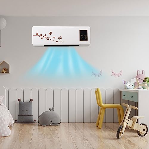 Mini Máquina de Resfriamento e Aquecimento Elétrico Portátil, Ar Condicionado Montado na Parede Com