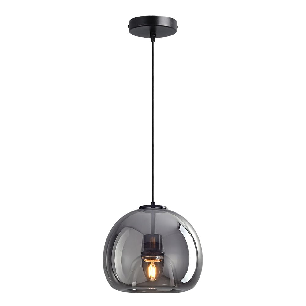 ZGDHWCR E26 Light Source Single Head Pendant Lamp, Modern Industrial Style Hanging Light, Flush Mount Ceiling Chandelier, Bedroom Kitchen Island Coffee Shop Decoration Light Fixtures