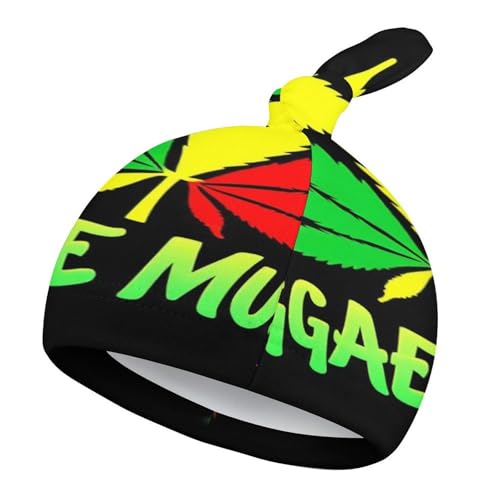 Meaudiwes Fashion Kids Baby Hat Soft Newborn Hats for Girls and Boys Caps 0 to 6 Months Rasta Flag Weed Leaves Reggae Music