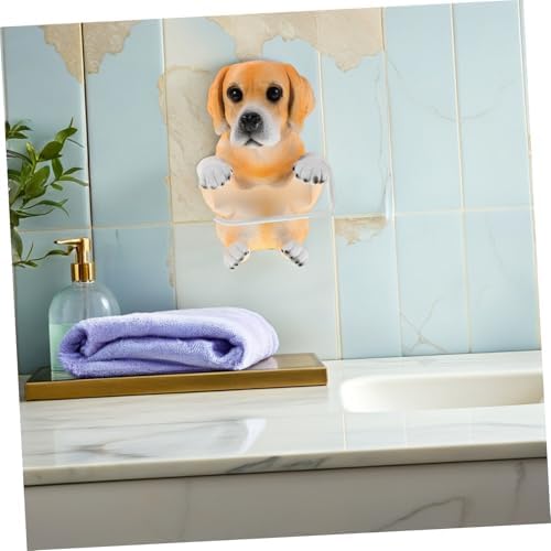 NUOBESTY Köpek kağıt havlu askısı, kaymaz, sağlam taban, dekoratif tuvalet kağıdı tutucu, modern ve vintage banyo için, farklı yaşam tarzlarına uygun - Görsel 6