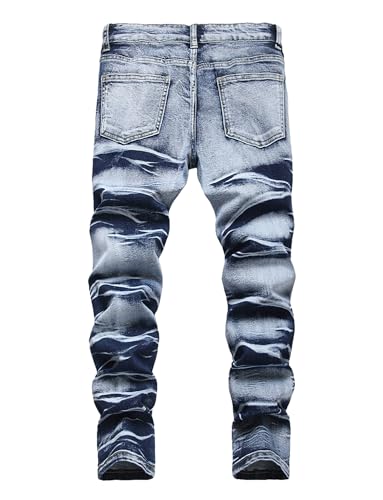 SEAUR Boys' Ripped Skinny Jeans Stretch Denim Pants for Casual School Wear Size 7-162