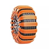 10 Pcs Chains On Wheels Anti Slip Snow Chains for Car SUV Adjustable Universal Chains,Emergency Snow Tire Chains Safety Emergency for Ice, Snow,Mud,Sand Tire Chains,Easy to Install