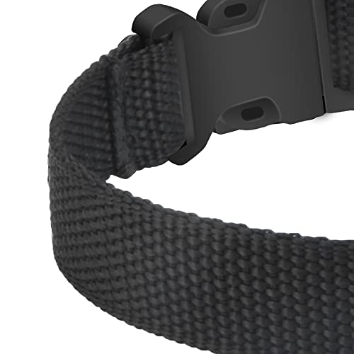 PetJoy Reflective Nylon Dog Collars, Replacement Collar for Shock Collar, Adjustable Classic Dog Collar Strap for Small Medium Large Dogs (Black & Red)