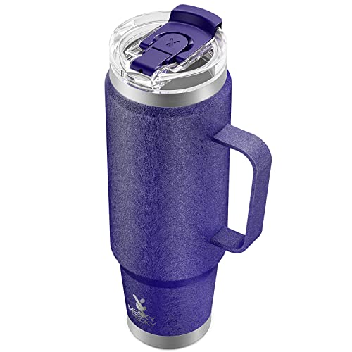 Meoky 40Oz Tumbler With Handle, Stainless Steel Travel Mug With 2-In-1 Straw And Sip Lid, Vacuum Insulated Coffee Mug, 100% Leak Proof, Keeps Cold For 34 Hours Or Hot For 10 Hours (Offshore) #TOP26