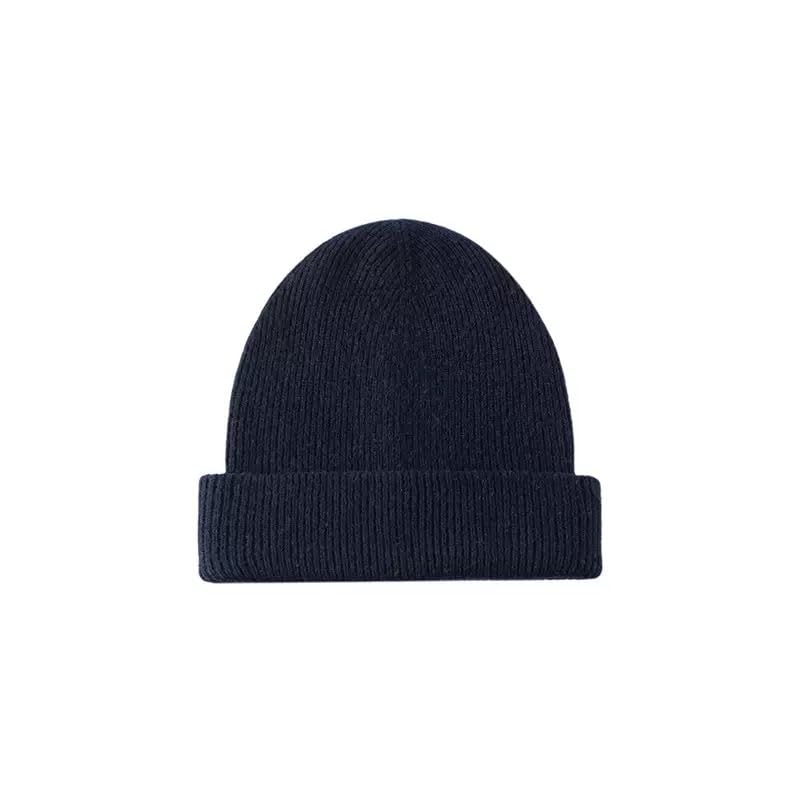 Bonnet d'hiver en laine d'agneau doublé : fini les oreilles gelées avec ce tricot côtelé uni