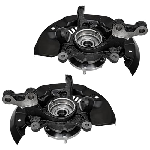 Image of Detroit Axle - FWD Front 2pc Steering Knuckles for Toyota 11-17 Sienna, 2 | Steering Knuckles & Wheel Hub Bearings Assembly 2011 2012 2013 2014 2015 2016 2017 Replacement