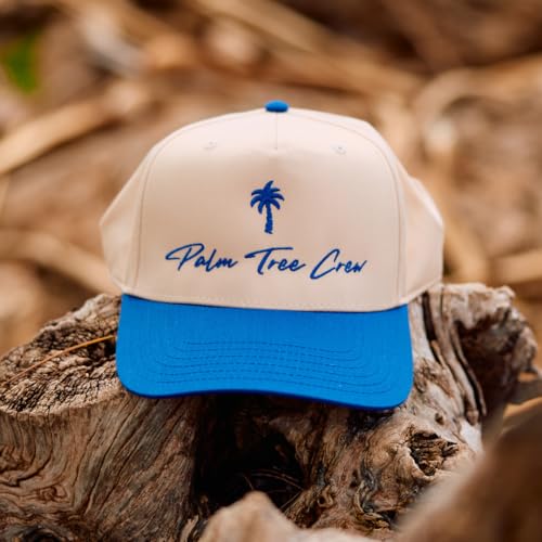 Image of Palm Tree Crew Men's Adjustable Snapback Embroidered Logo Crew Hat
