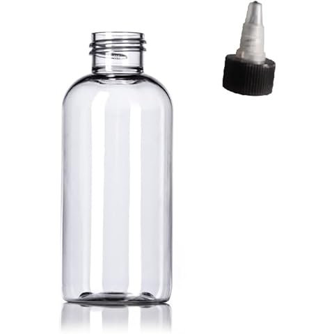 wolfmoon botanicals WM (Count of 24) 4oz Bottles with Yorker Closure (Clear-Boston) Cover