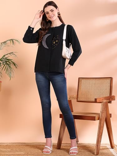 Image of Maaesa Tie-Dye Crepe Loose Fit Shirt