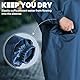 ANYOO Wasserdichter Regenponcho Leichter Tragbarer Regenmantel Jacke mit langen Ärmeln für Damen Herren Outdoor Wandern Radfahren, Meeresblau, Einheitsgröße