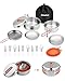 KingCamp Camping vajilla de Cocina, Utensilios Exteriores, INOX, vajilla Plegable, Apto para mochileros, Senderismo, excursiones, Picnic, Pesca y montañismo, para 3 Personas