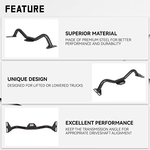 Steel Adjustable Transmission Crossmember Compatible With 1964-1987 Chevy/Gmc C10 2Wd Trucks Blazer Suburban #TOP3