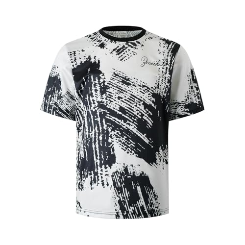 ZesiikLvie Racing Men's Short Sleeve Off-Road Mountain Bike Jersey Powersports Jersey Downhill&Motocross Shirts, 27, L