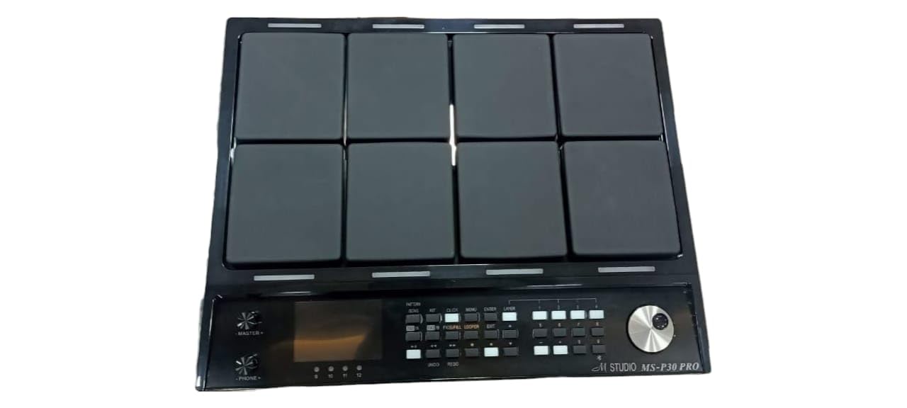 M-Studio MS-P30 PRO Digital Percussion Octapad With New Indian Tones and Bluetooth (Black)-image-16